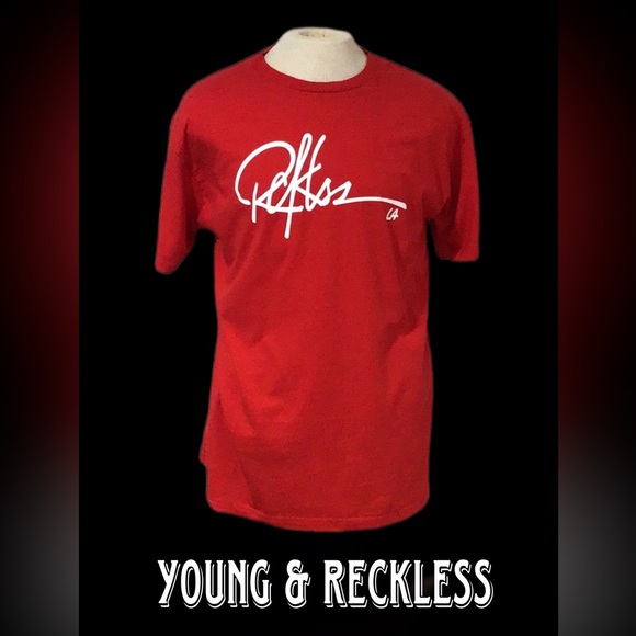 Y&R‎ Young & Reckless LA T-Shirt, Red, Size Large - Picture 1 of 6